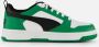 Puma Rebound V6 Lo sneakers wit zwart groen Leer Meerkleurig 26 - Thumbnail 4