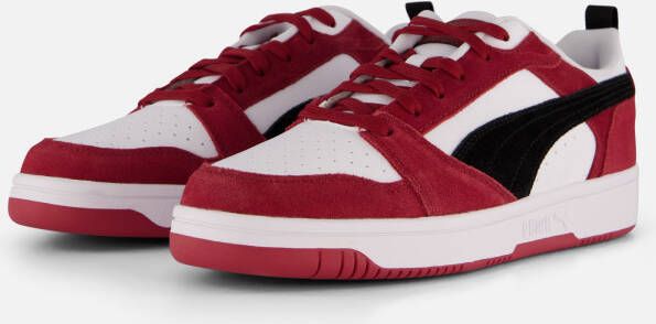 Puma Rebound v6 Sneakers wit Imitatieleer