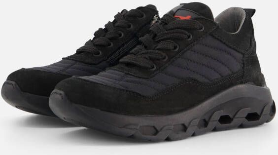 Red-Rag Low Cut Sneakers zwart Nubuck