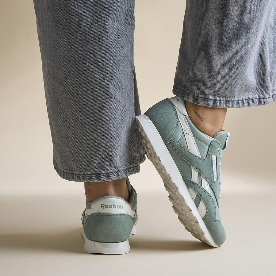 Reebok CLASSIC NYLON HYBRID Groen HYBRID Groen CHALK Dames Sneakers Groen