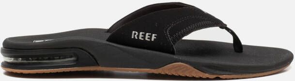 Reef Fanning Slippers zwart Imitatieleer