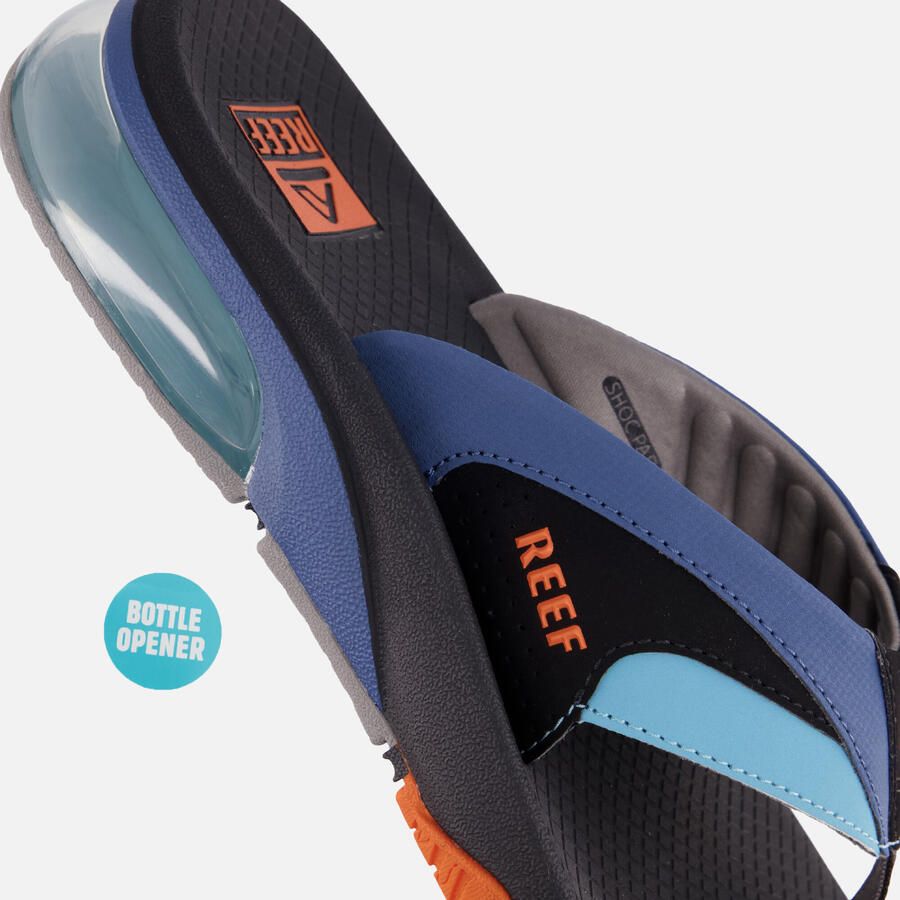 Reef FANNING Heren Slippers Blauw Zwart Oranje - Foto 3