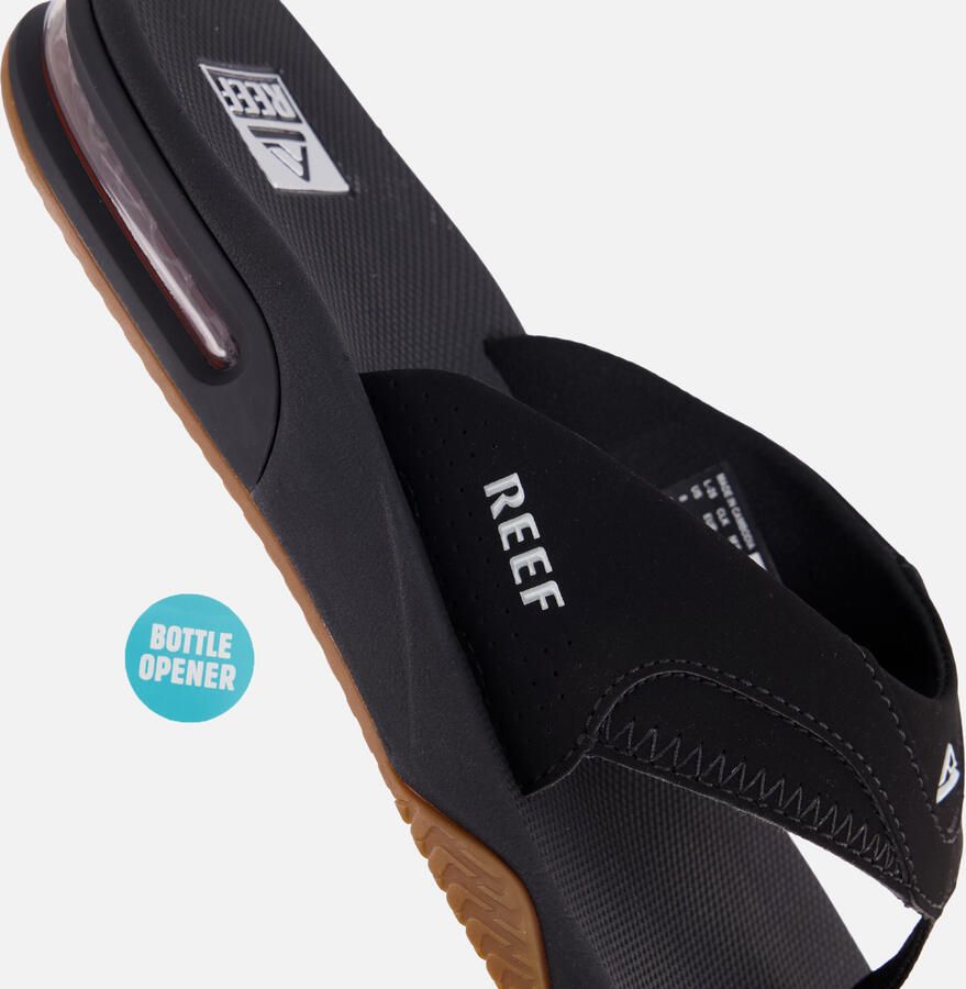 Reef Fanningblack Silver Heren Slippers Zwart Zilver - Foto 3