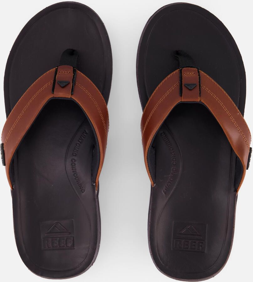 Reef Leather Offshore Copper dark brown tan Schoenen Slippers - Foto 4
