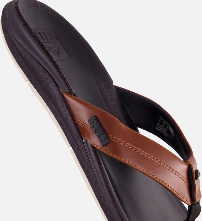 Reef Leather Offshore Copper dark brown tan Schoenen Slippers - Foto 3