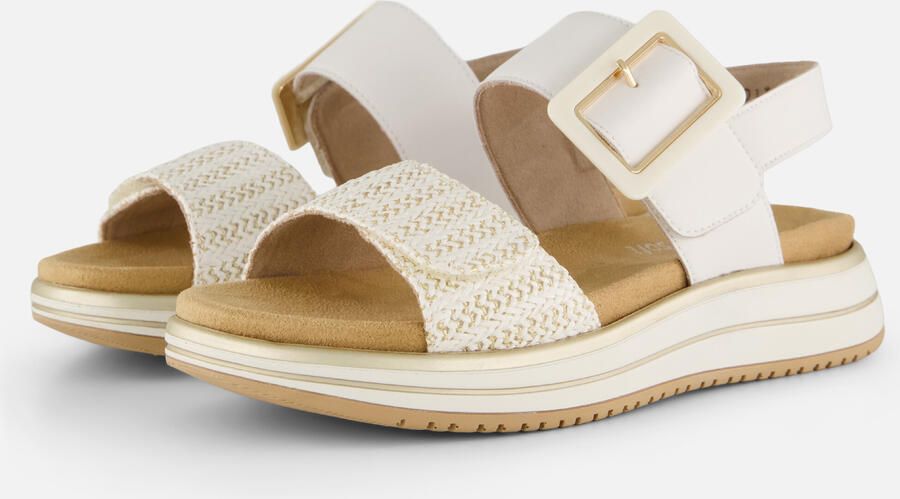 Remonte D1J53-81 Sandalen Wit Leer Dames Wit Goud