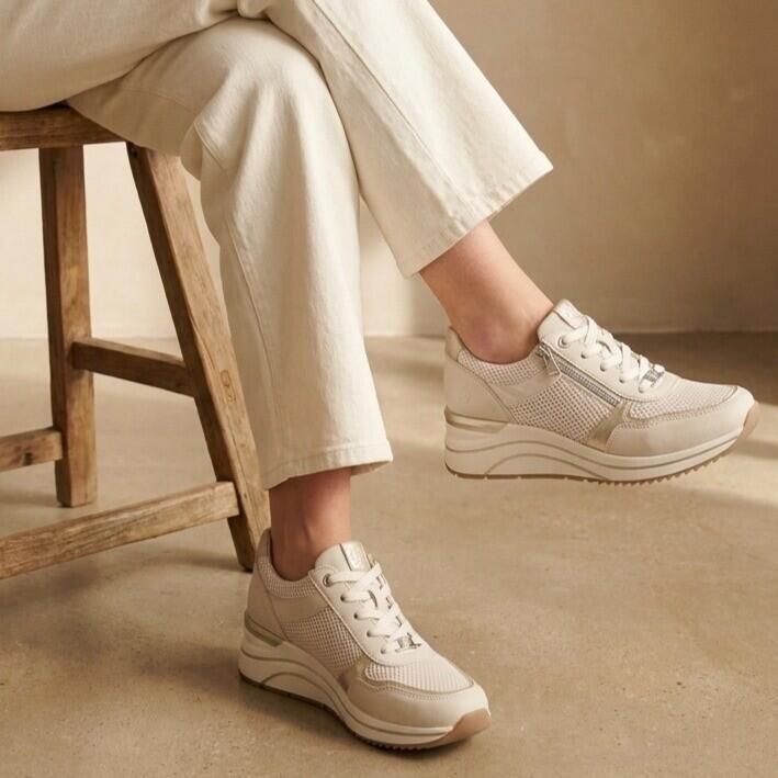 Remonte Sneakers H-leest beige Synthetisch