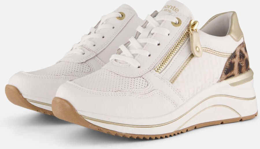 Remonte D0T10-82 Sneakers Wit met Panterprint op de hak Leer Dames Wit - Foto 2