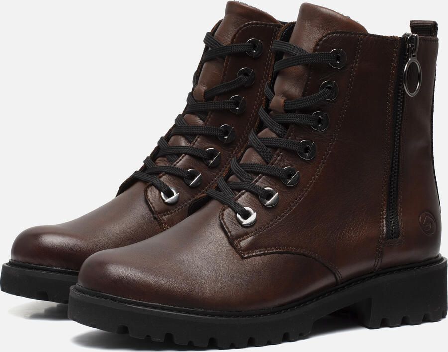 Remonte Veterlaarsjes blokhak laarsjes veterschoenen flats in used look - Foto 8