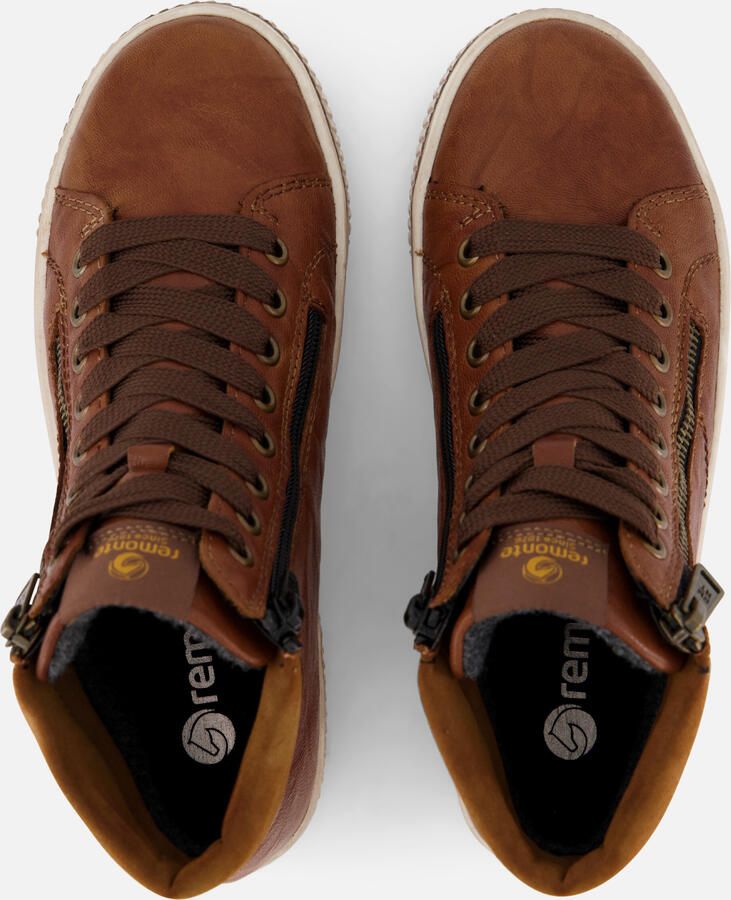 Remonte Veterlaarsjes blokhak laarsjes veterschoenen flats in used look - Foto 5