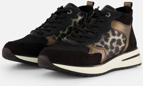 Remonte Sneakers met sleehak vrijetijdsschoen high-top sneaker veterschoen binnenrits