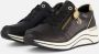 Remonte Stijlvolle Comfort Sneaker met Gouden Accenten Black Dames - Thumbnail 2