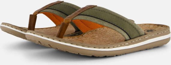 Rieker Ambor Slippers groen Leer