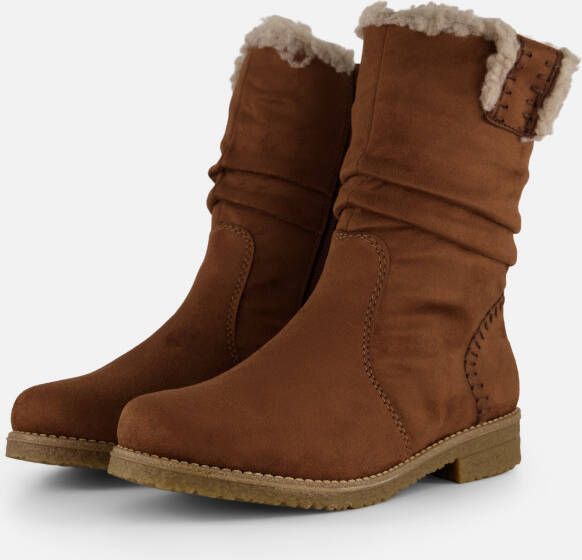 Rieker Enkellaarsjes cognac Imitatiesuede Dames
