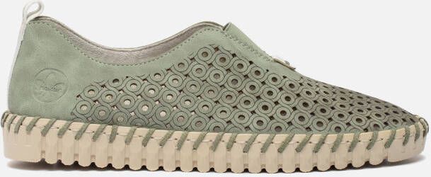 Rieker Mintgroene Instappers met Ade d Design Green
