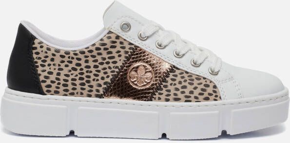 Rieker Zomer Witte Dierenprint Sneakers Meerkleurig Dames