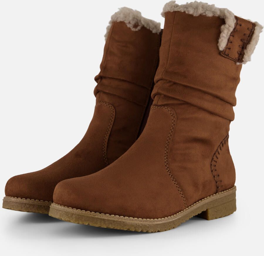 Rieker Enkellaarsjes cognac Imitatiesuede Dames