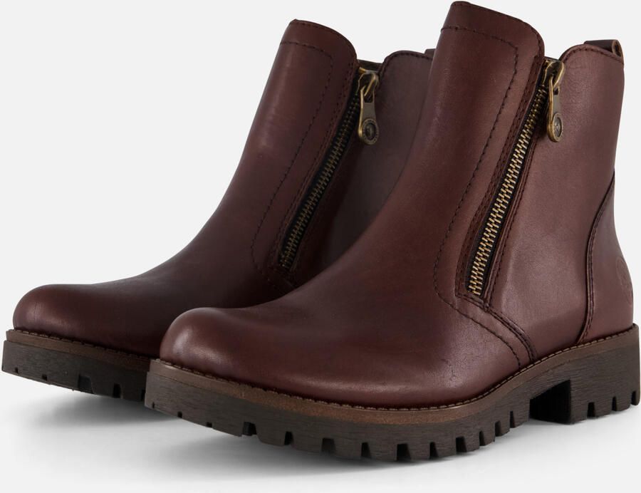 Rieker Enkellaarsjes cognac Synthetisch Dames