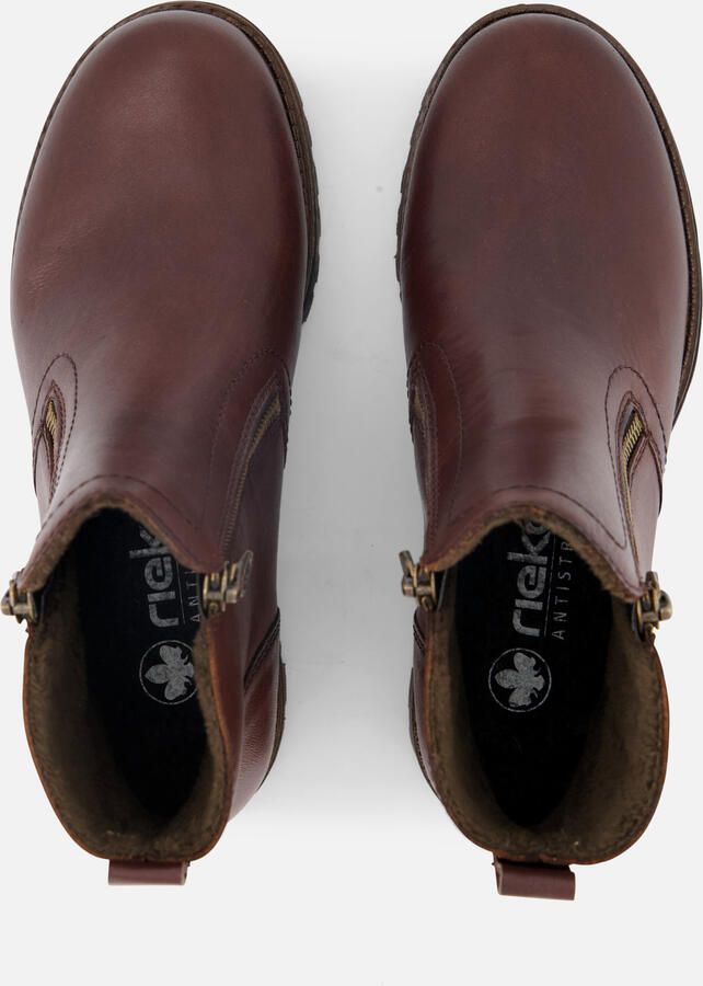 Rieker Enkellaarsjes cognac Synthetisch Dames