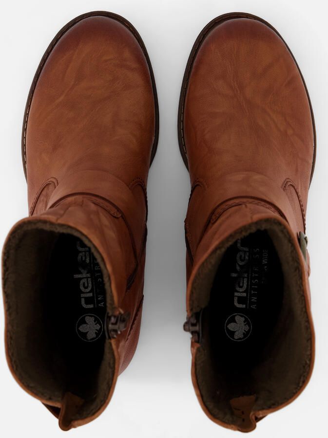 Rieker 74857-22 dames enkellaarzen gekleed bruin