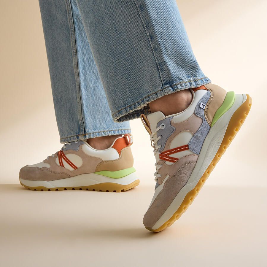 RRieker R-Rieker Sneakers met sleehak Bel Air vrijetijdsschoen lage schoen veterschoen met uitneembaar voetbed