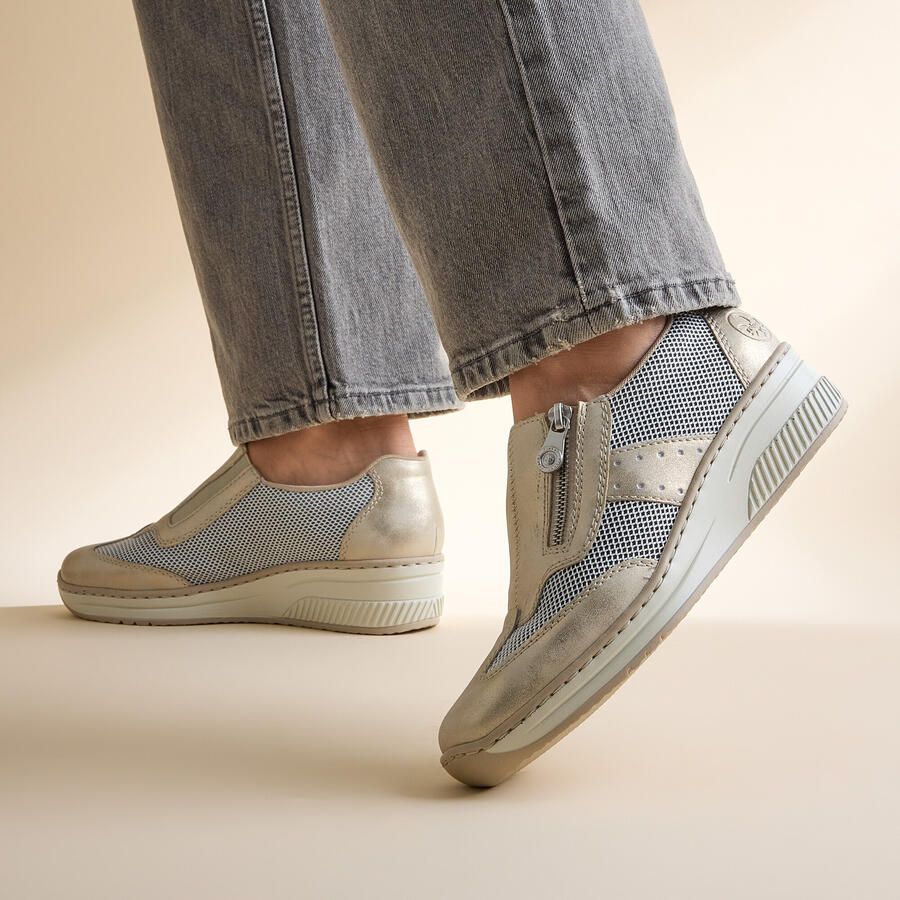 Rieker Instappers beige Synthetisch Dames
