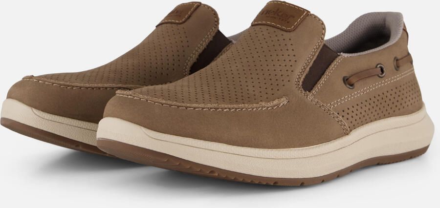 Rieker Instappers Bootschoen taupe H-leest Leer - Foto 2