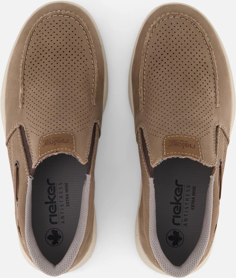 Rieker Instappers Bootschoen taupe H-leest Leer - Foto 4