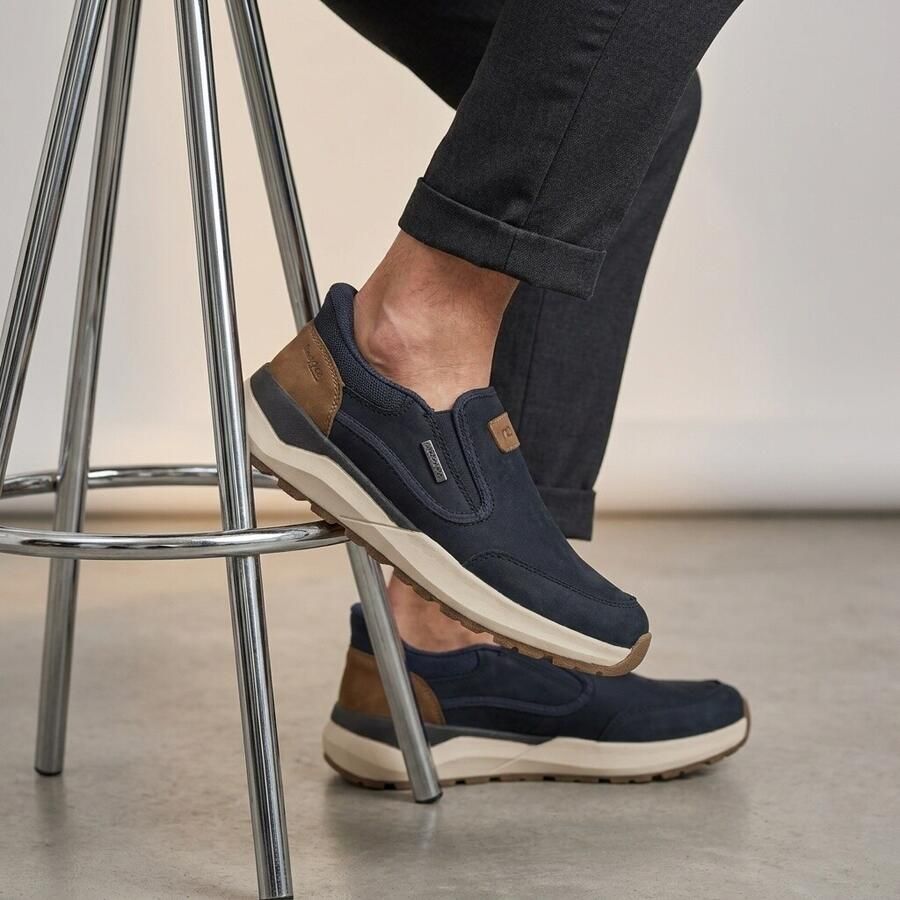 Rieker Instappers H-leest blauw Suéde