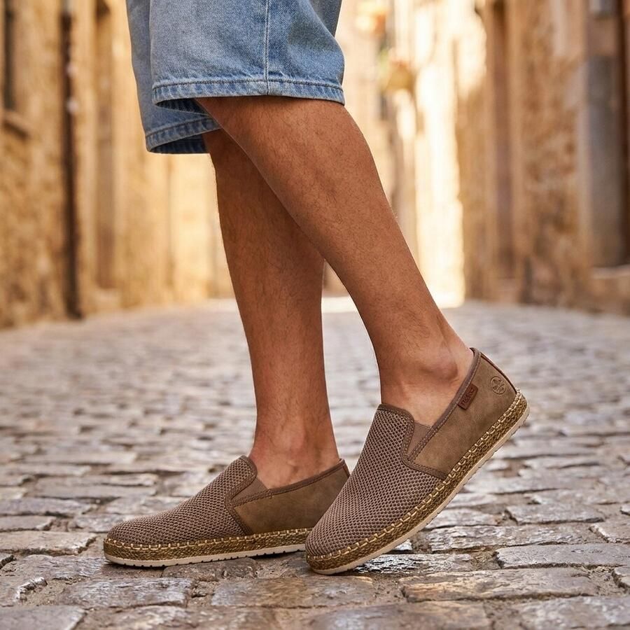 Rieker Espadrilles Slipper strand schoen zomerschoen met stretchinzetten - Foto 2
