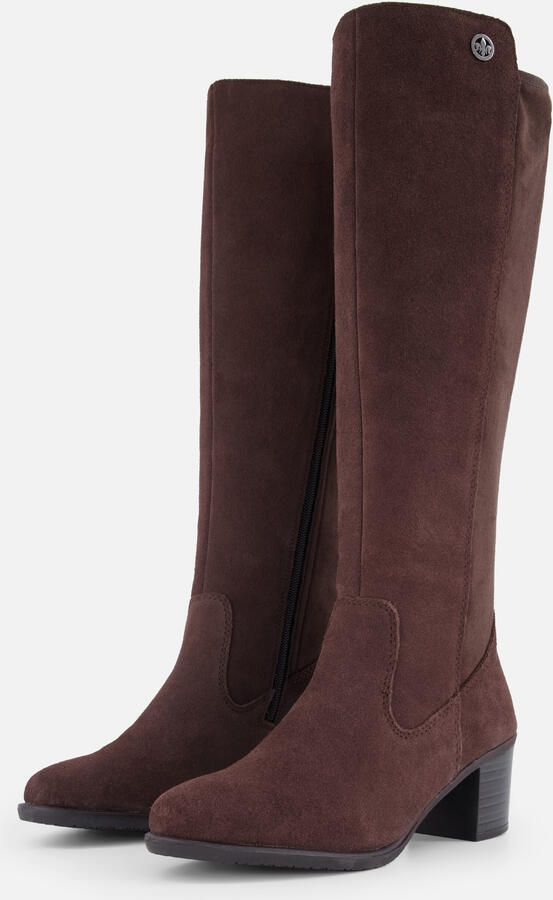 Rieker art. Y2050 25 bruin suede stretch knielaars dames
