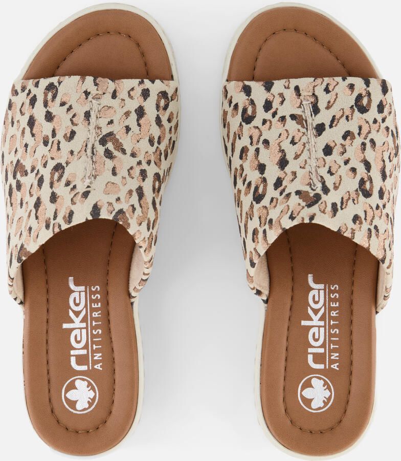 Rieker Leopard beige Slipper Synthetisch H-Leest - Foto 3