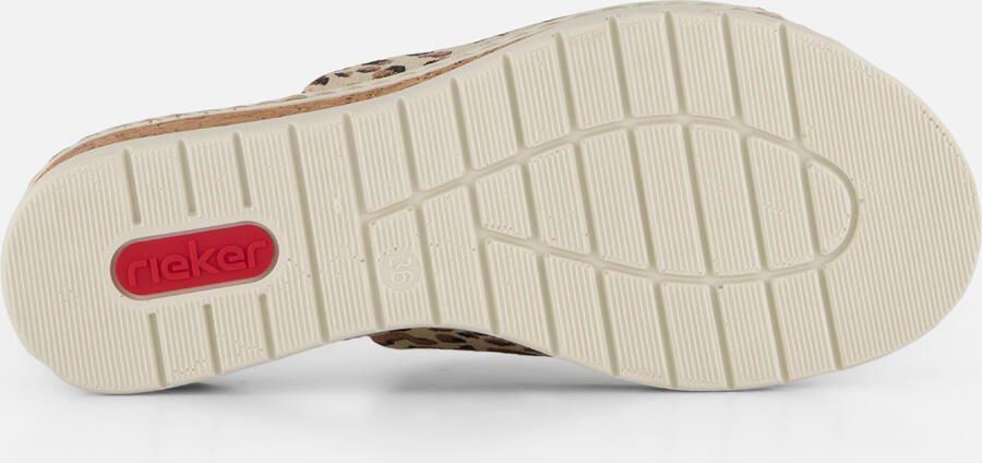 Rieker Leopard beige Slipper Synthetisch H-Leest - Foto 5