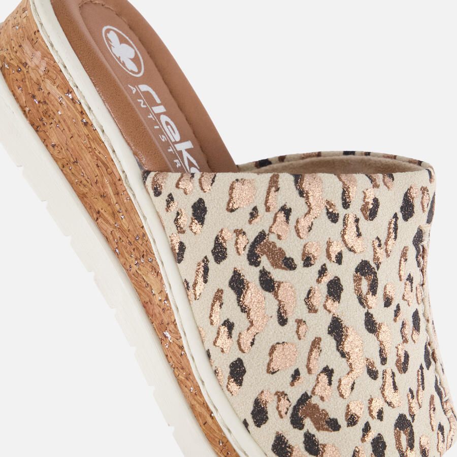 Rieker Leopard beige Slipper Synthetisch H-Leest - Foto 2