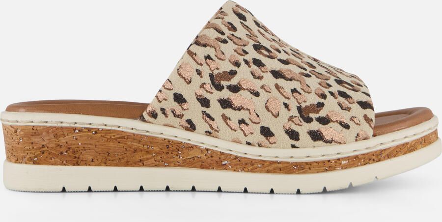 Rieker Leopard beige Slipper Synthetisch H-Leest - Foto 4