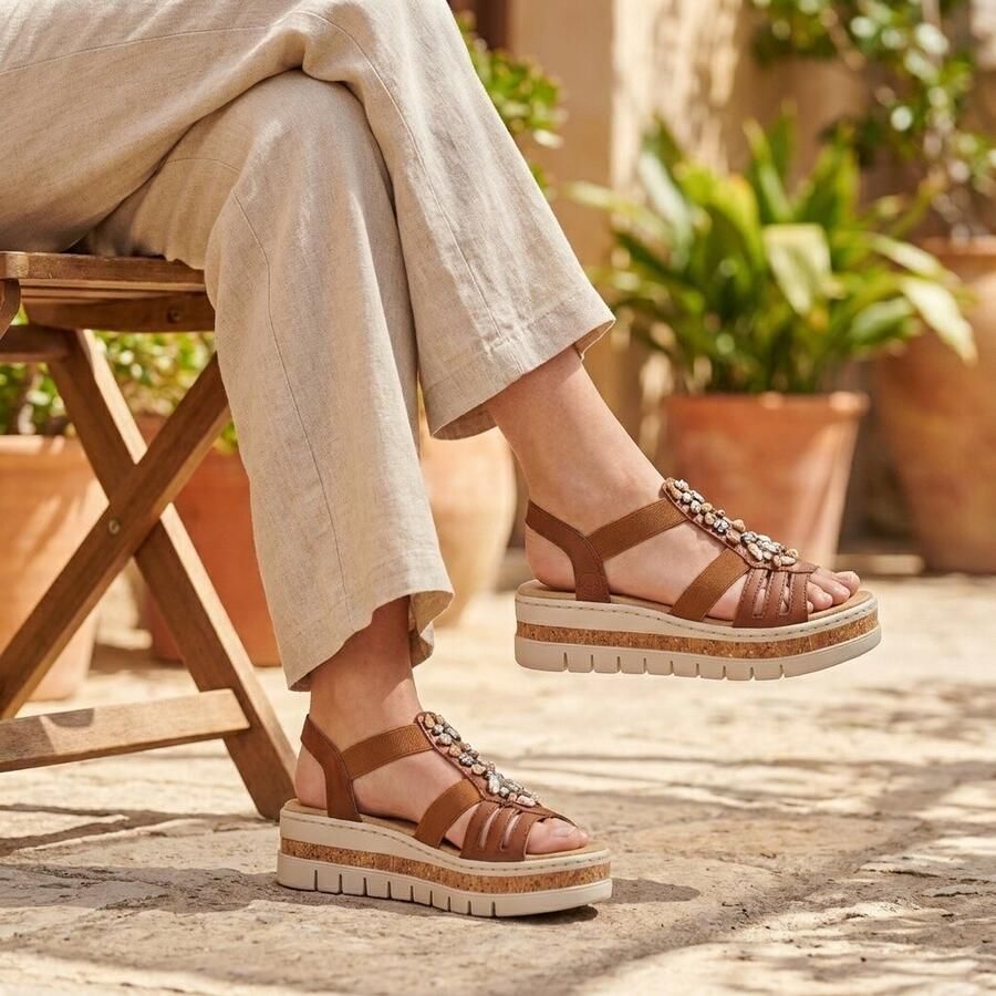 Rieker Sandalen E1 2 cognac Synthetisch