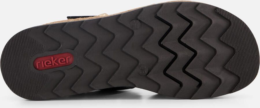 Rieker Comfortabele Leren Sandalen met Verhoogde Zool Black Dames - Foto 10