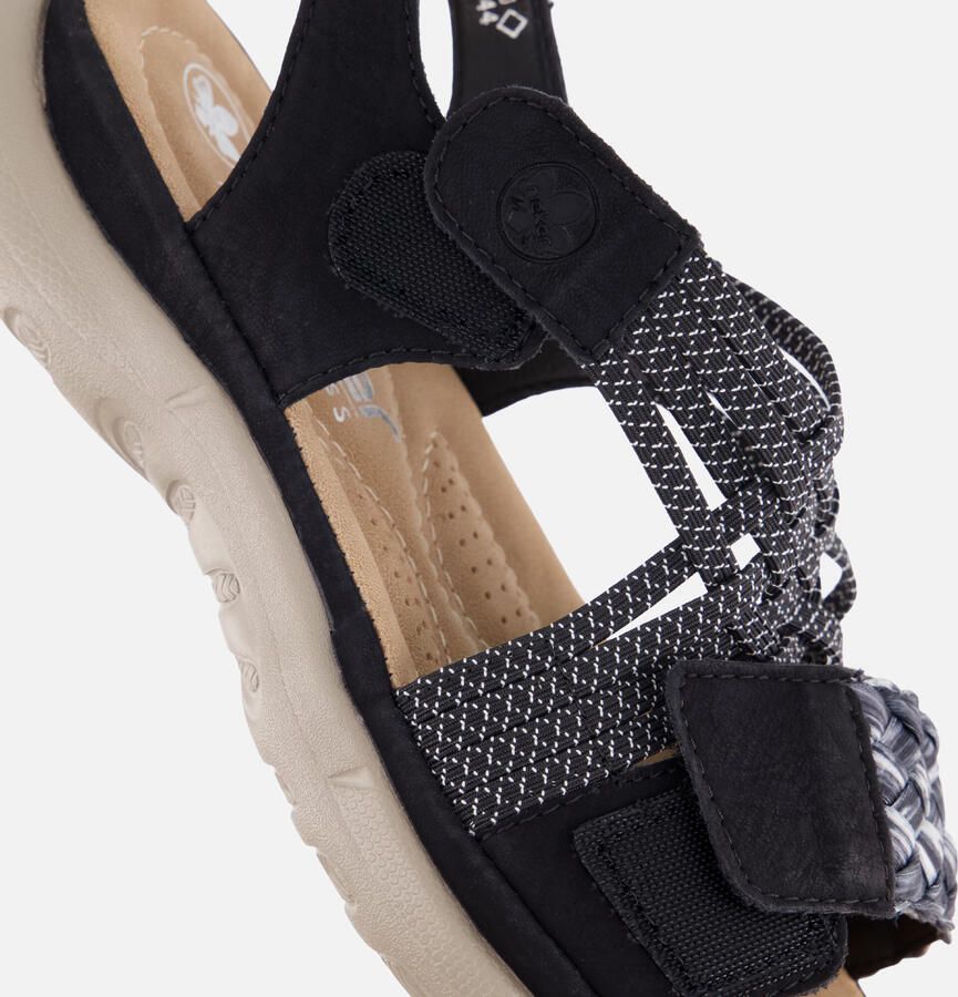 Rieker Sandalen zomerschoen sandaal sleehak met gevlochten bandage - Foto 3