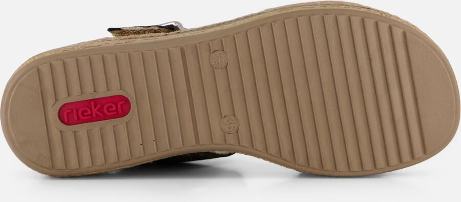 Rieker Sandaal 'Rimo-Sandalen aus Leder mit Keilabsatz' groen - Foto 4