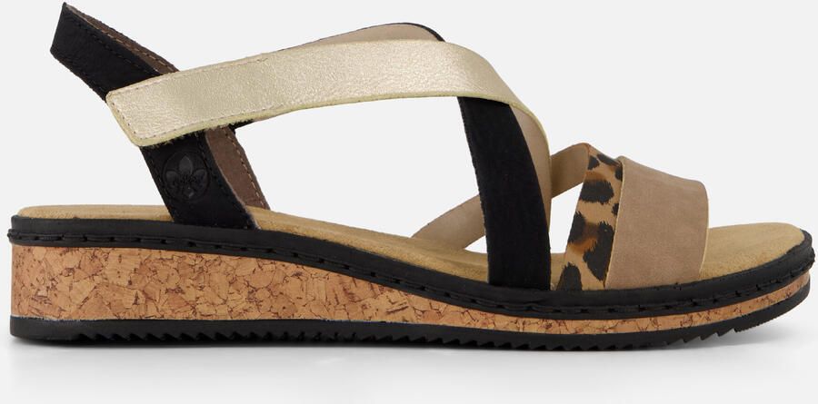 Rieker damessandaal veelkleurig luipaard - Foto 6