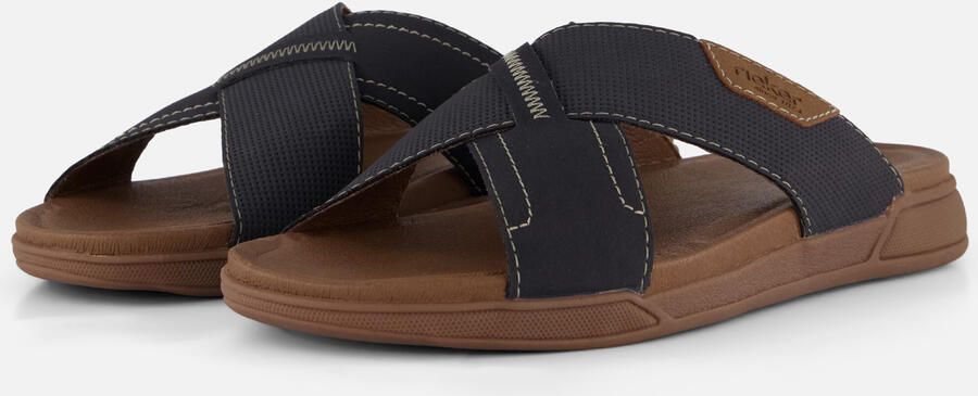 Rieker Slippers blauw H-leest Synthetisch - Foto 5
