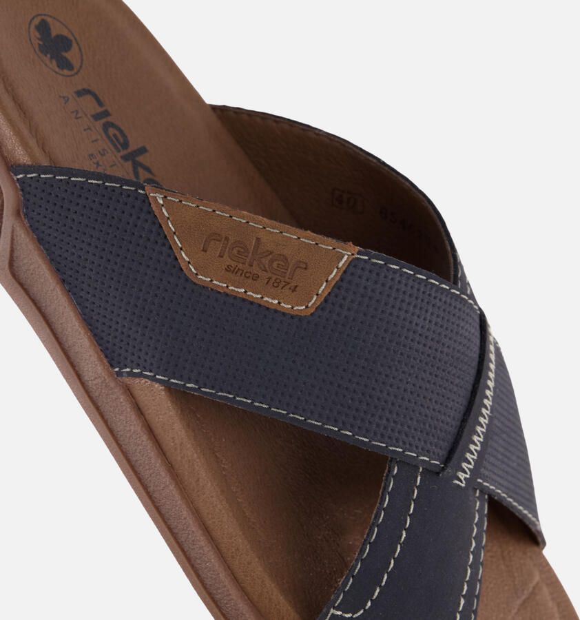 Rieker Slippers blauw H-leest Synthetisch - Foto 2