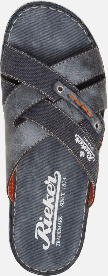 Rieker Slippers zomerschoen slippers badschoen met contrastkleurige raamstiksels - Foto 7