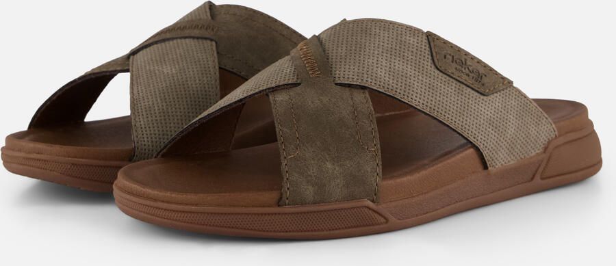 Rieker -Heren taupe donker pantoffels & slippers - Foto 6