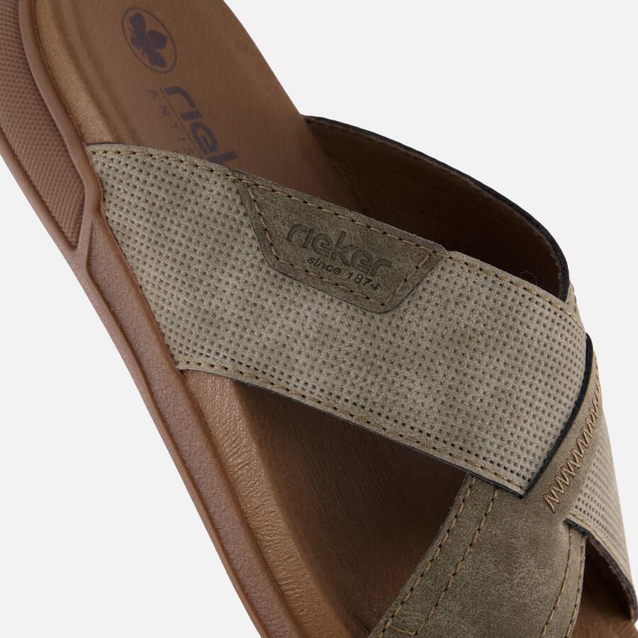 Rieker -Heren taupe donker pantoffels & slippers - Foto 2