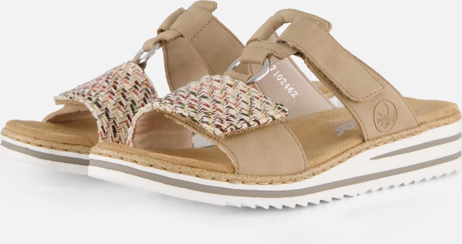 Rieker -Dames beige donker slippers & muiltjes - Foto 4