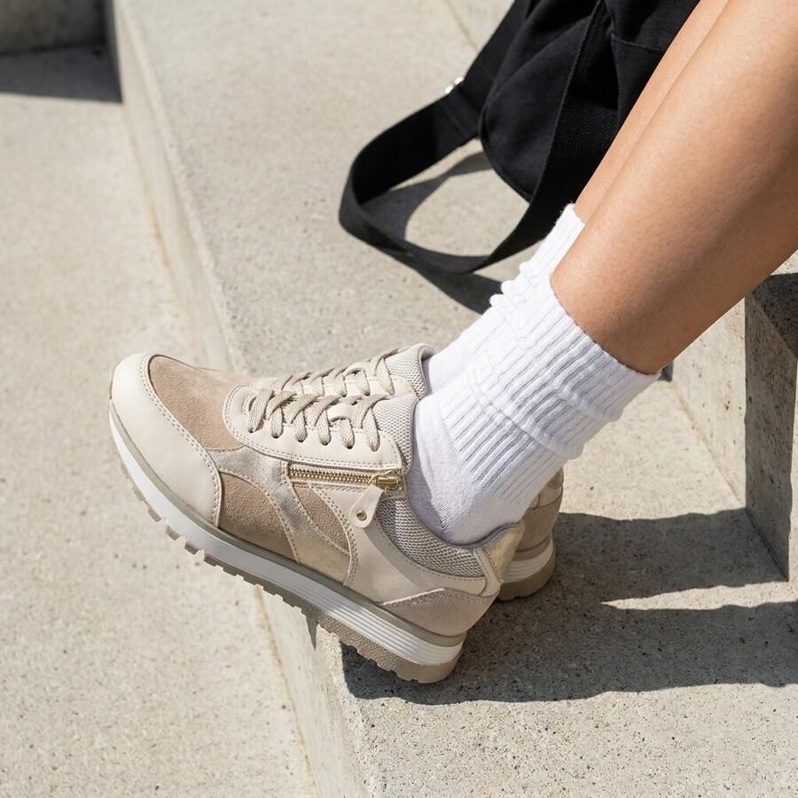 Rieker Sneakers beige Synthetisch