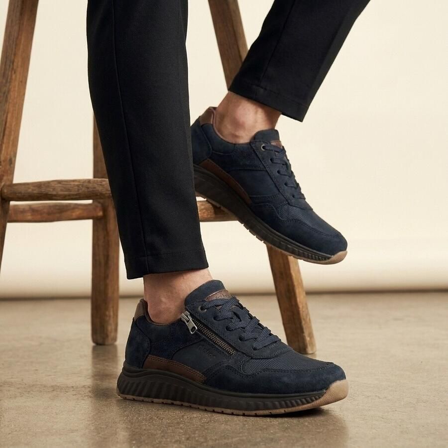 Rieker Sneakers blauw Suède