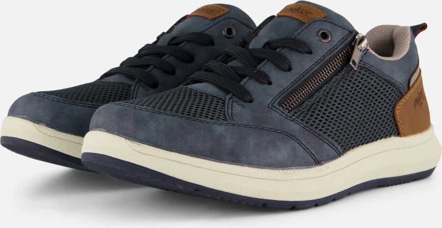 Rieker Sneakers lage schoen vrijetijdsschoen veterschoen met zij-rits