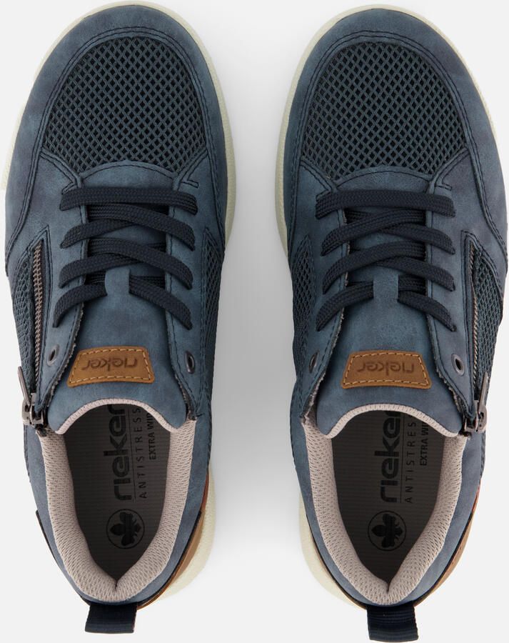 Rieker Sneakers lage schoen vrijetijdsschoen veterschoen met zij-rits - Foto 3